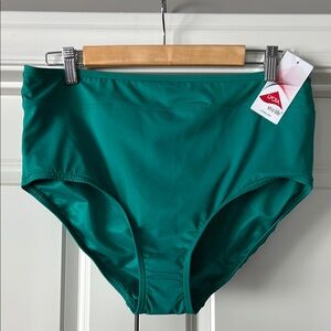Lands End High-Waist Bikini Bottoms in Teal